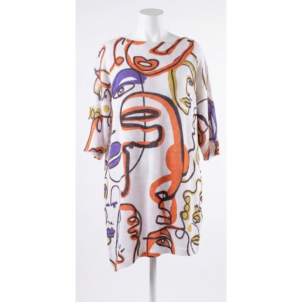 NEW GIGI MODA greta sweater tunic in white